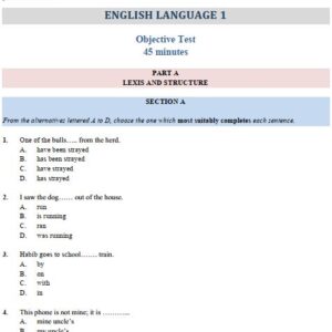English 2019 BECE Past Questions and Answers (PDF)