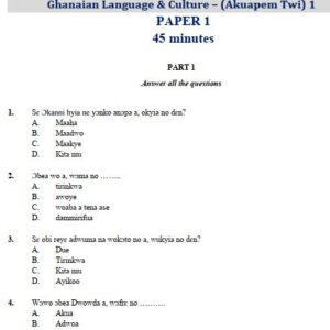 Akuapem Twi 2020 BECE Past Questions & Answers - PDF