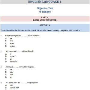 English 2020 BECE Past Questions & Answers - PDF