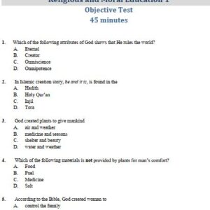 RME 2020 BECE Past Questions & Answers - PDF