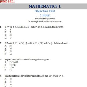 Mathematics 2021 BECE Past Questions and Answers (PDF)