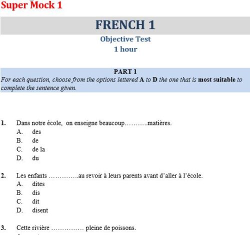 bece french essays 2022