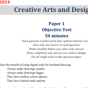 Creative Arts & Design 2024 BECE Past Questions and Ans - PDF