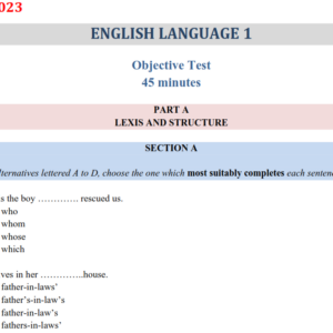 English 2023 BECE Past Questions and Answers - PDF