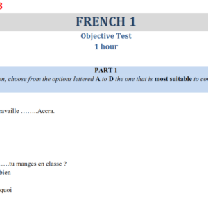 French 2023 BECE Past Questions and Answers - PDF