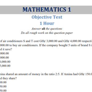 Mathematics 2024 BECE Past Questions and Answers - PDF