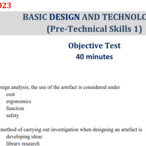BDT Pre-Technical Skills 2023 BECE Past Questions and Answers - PDF