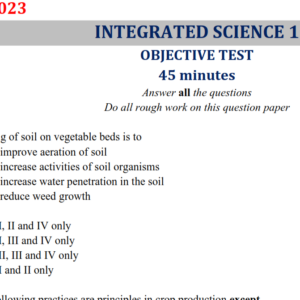 Science 2023 BECE Past Questions and Answers - PDF