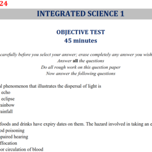Integrated Science 2024 BECE Past Questions and Answers - PDF